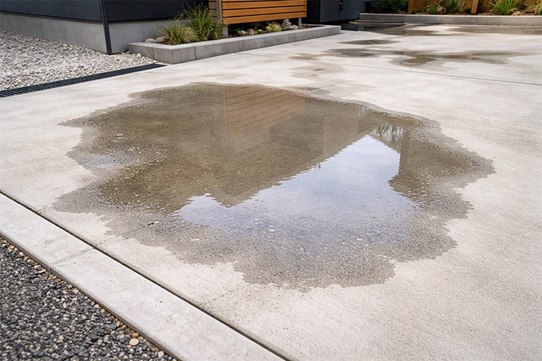 外構で水たまりができる原因とは？排水設計の重要ポイントのイメージ画像