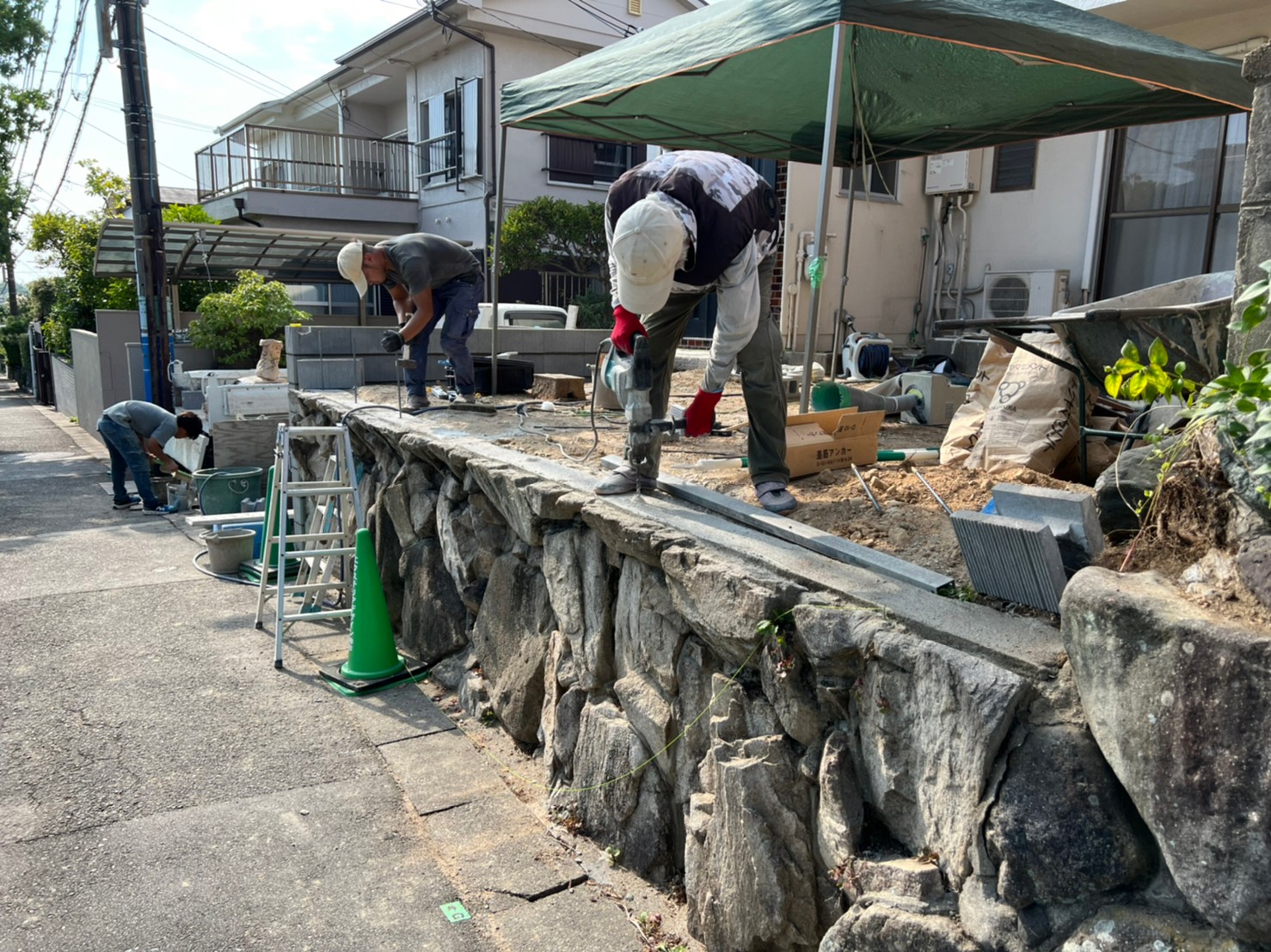 神戸市須磨区N様邸の施工中写真