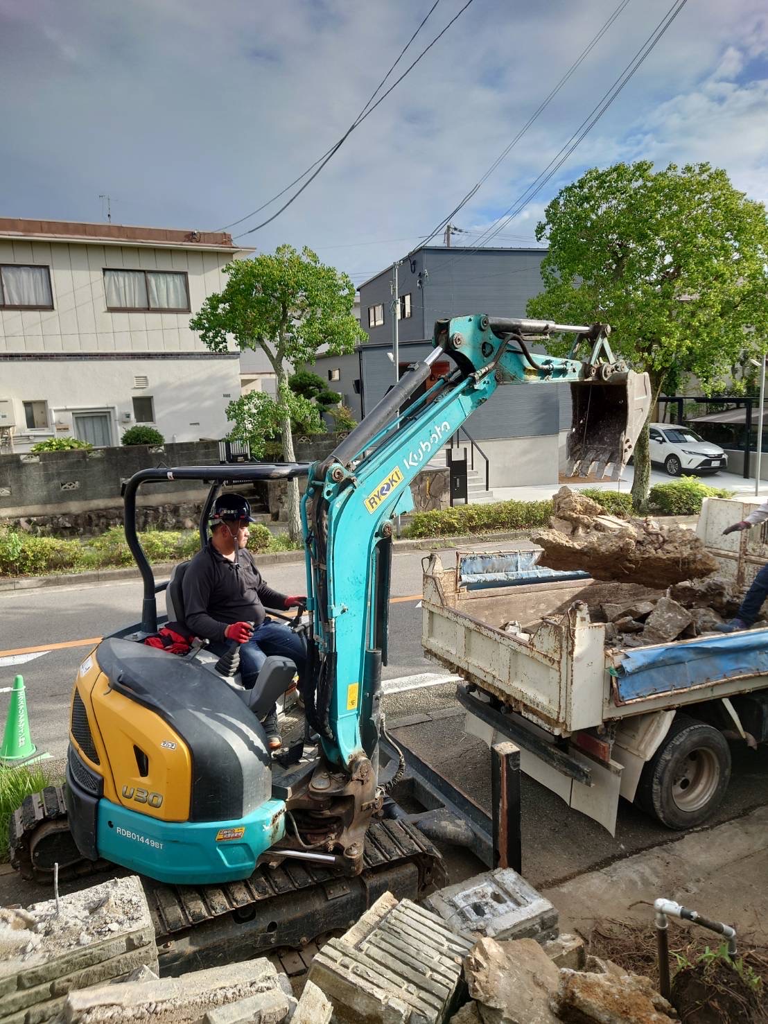 神戸市須磨区N様邸の施工中写真