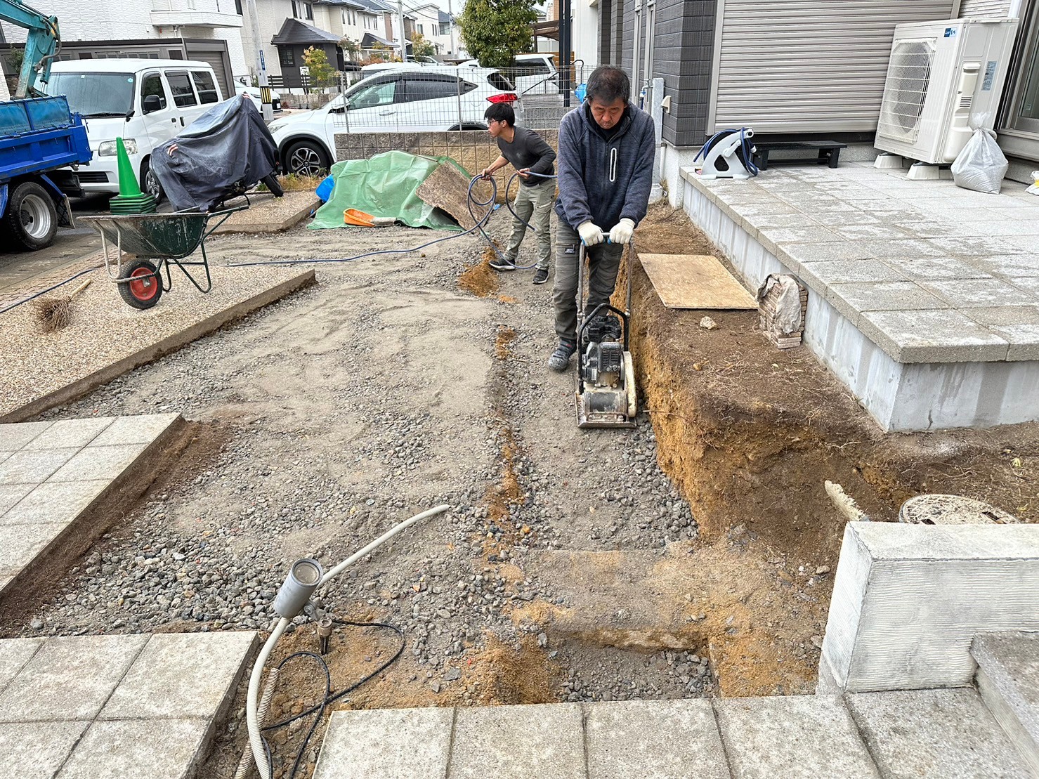 神戸市垂水区　A様邸の施工中写真