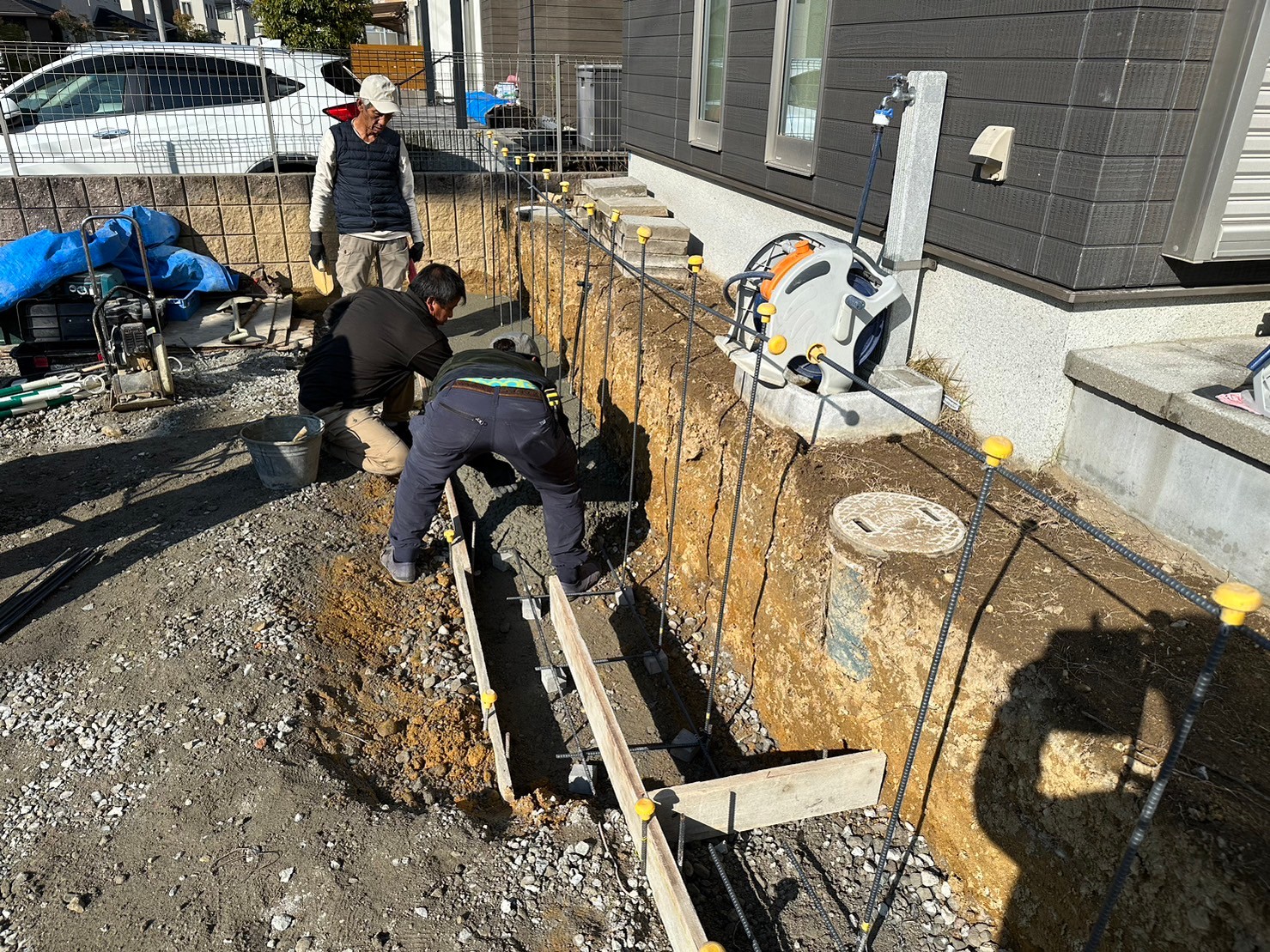 神戸市垂水区　A様邸の施工中写真