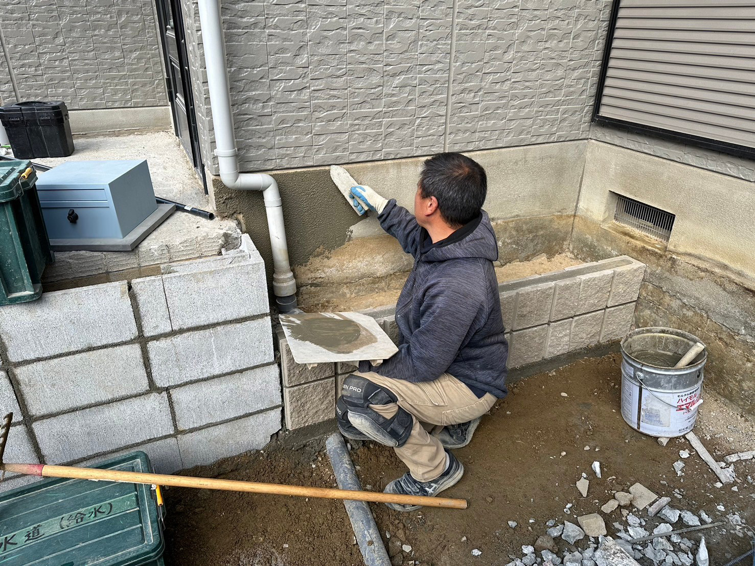 神戸市北区K様邸の施工中写真