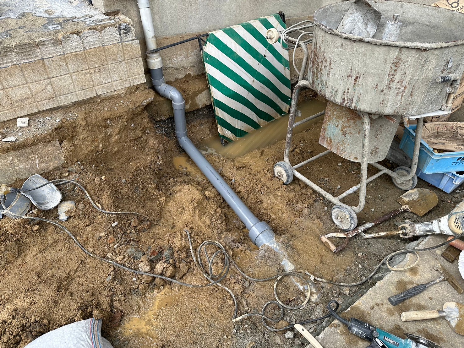 神戸市北区K様邸の施工中写真
