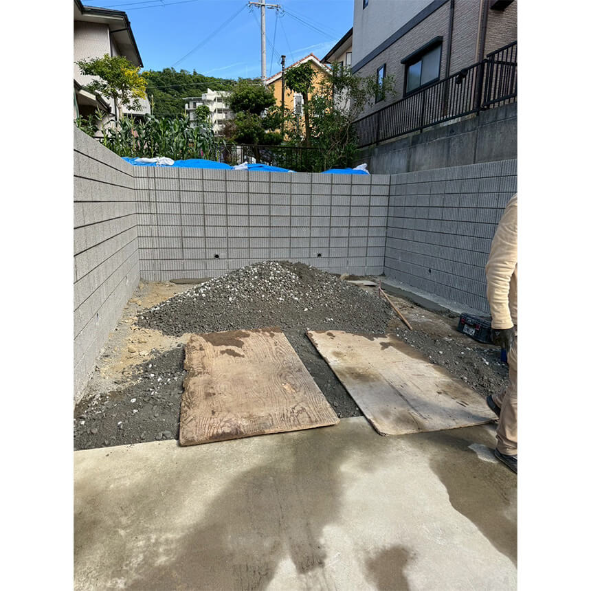 神戸市北区の施工中写真