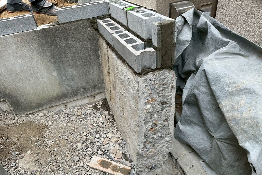 神戸市垂水区の施工中写真