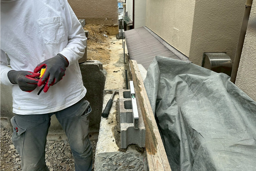 神戸市垂水区の施工中写真