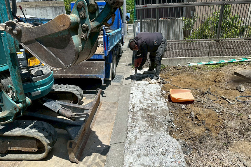 神戸市長田区の施工中写真