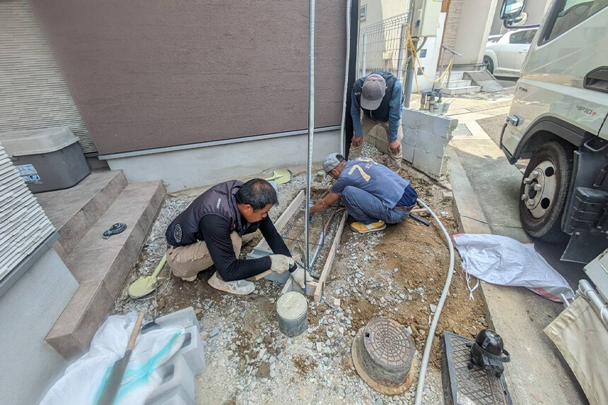 神戸市長田区の施工中写真