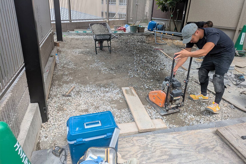 神戸市長田区の施工中写真