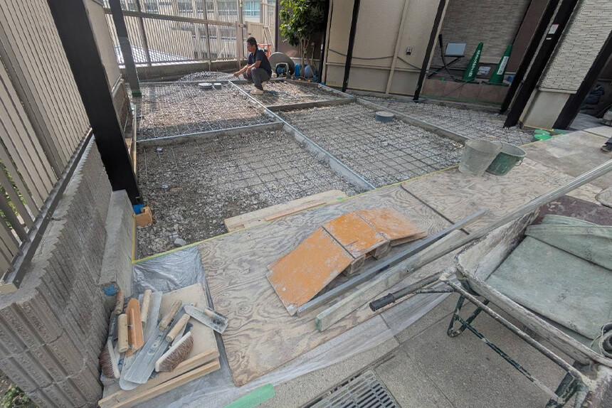 神戸市長田区の施工中写真