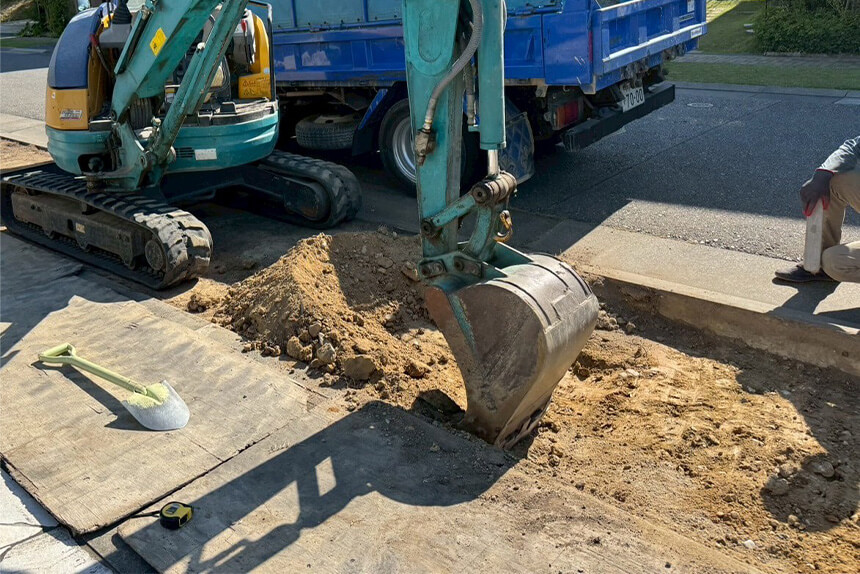 神戸市垂水区の施工中写真