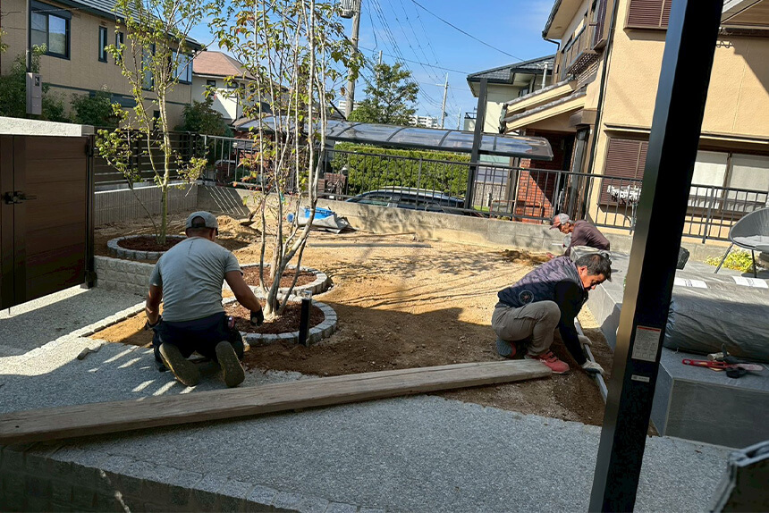 神戸市西区の施工中写真