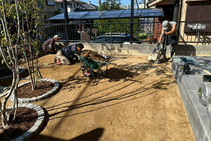 神戸市西区の施工中写真