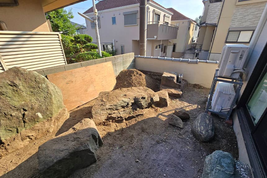 神戸市垂水区の施工中写真