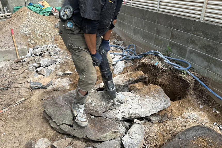 神戸市垂水区の施工中写真