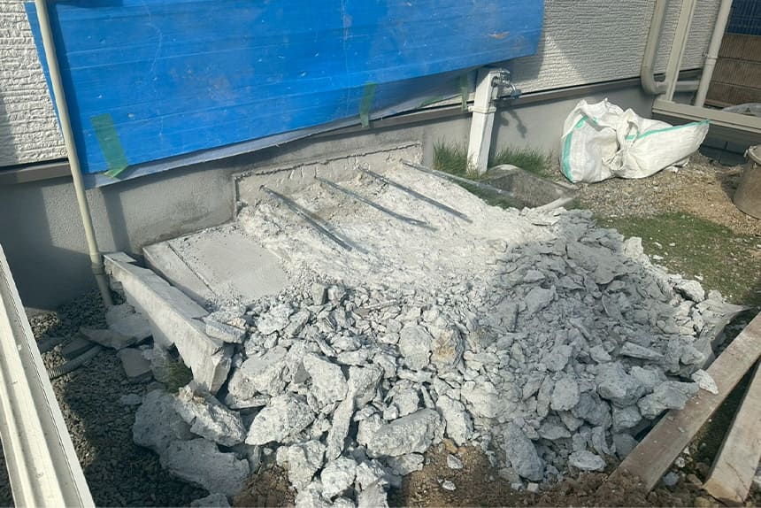 神戸市垂水区の施工中写真