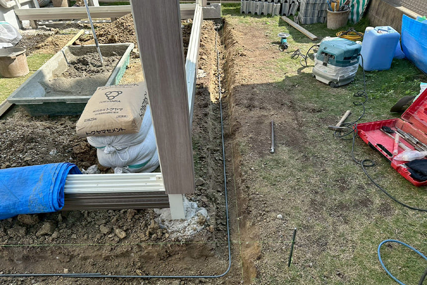 神戸市垂水区の施工中写真