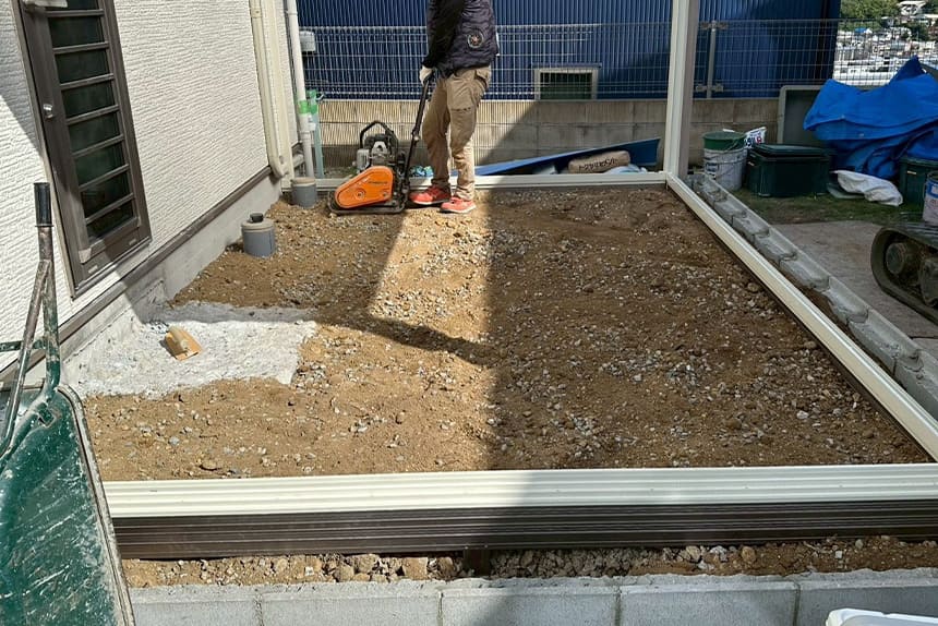 神戸市垂水区の施工中写真