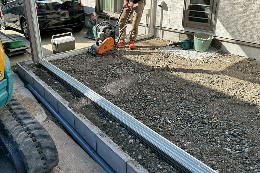 神戸市垂水区の施工中写真