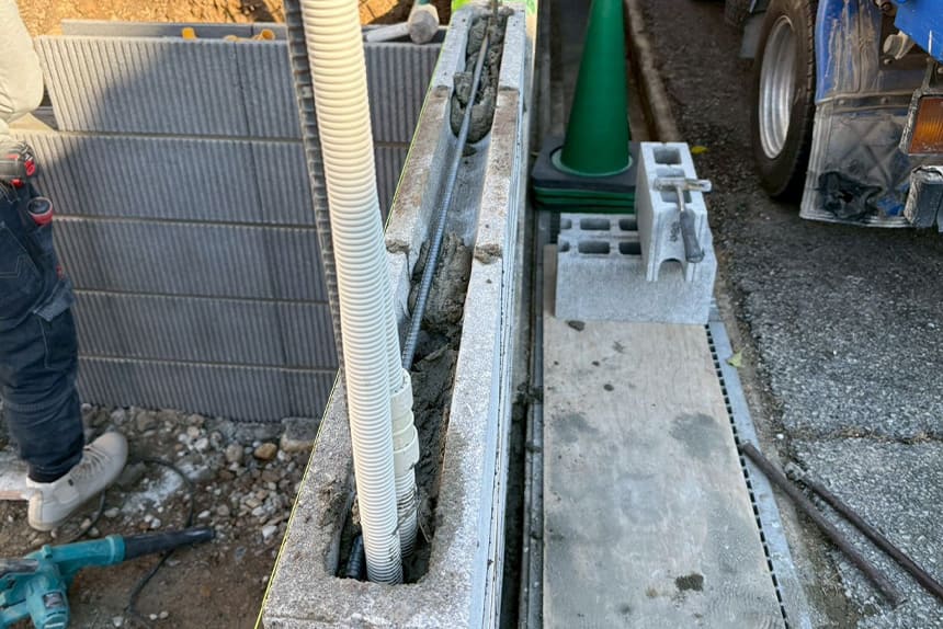 神戸市西区の施工中写真