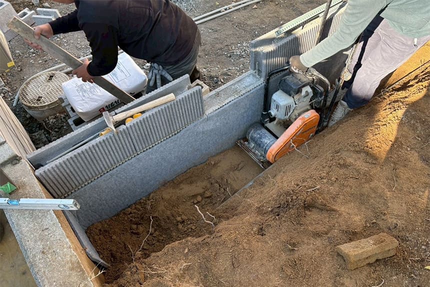 神戸市西区の施工中写真