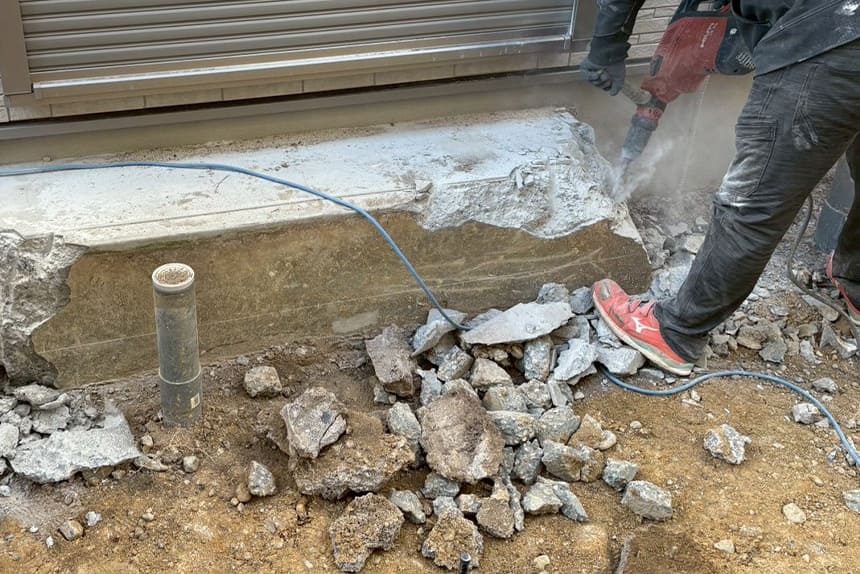 神戸市垂水区の施工中写真