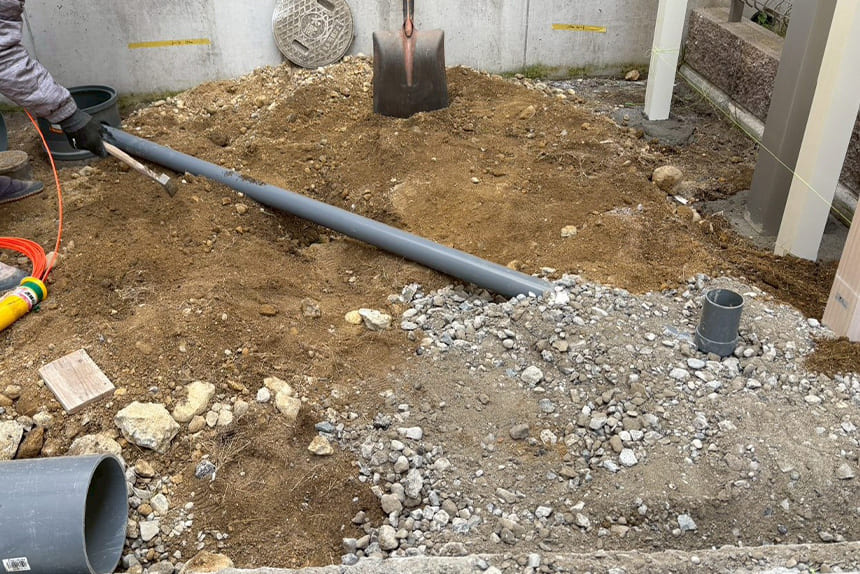 神戸市垂水区の施工中写真