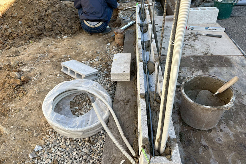 神戸市須磨区の施工中写真