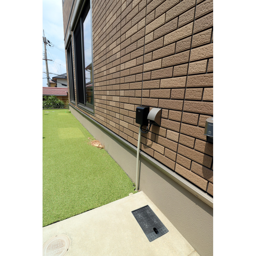 神戸市北区の外構工事 電気の配管の写真