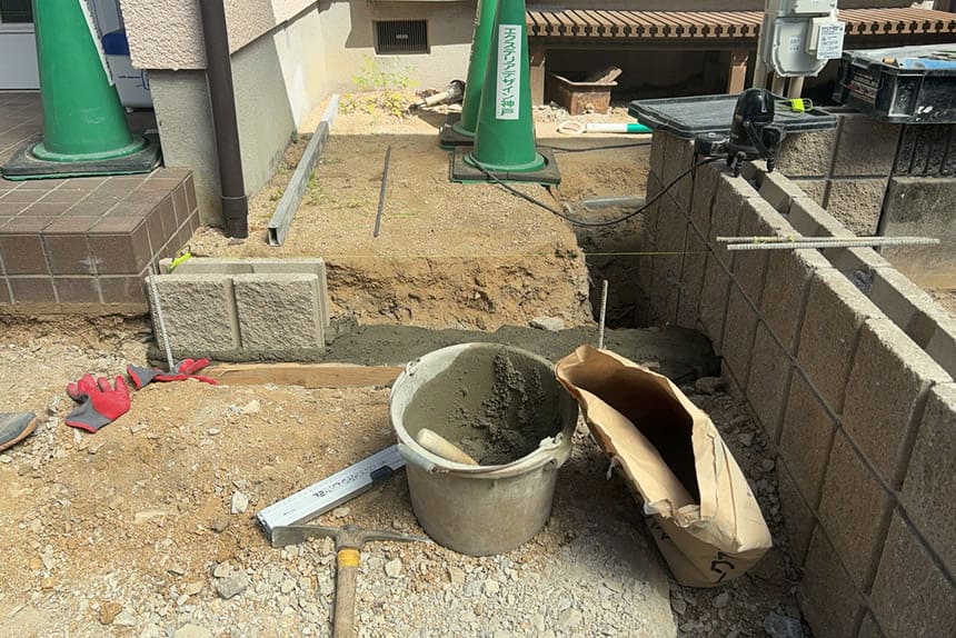 神戸市須磨区の施工中写真