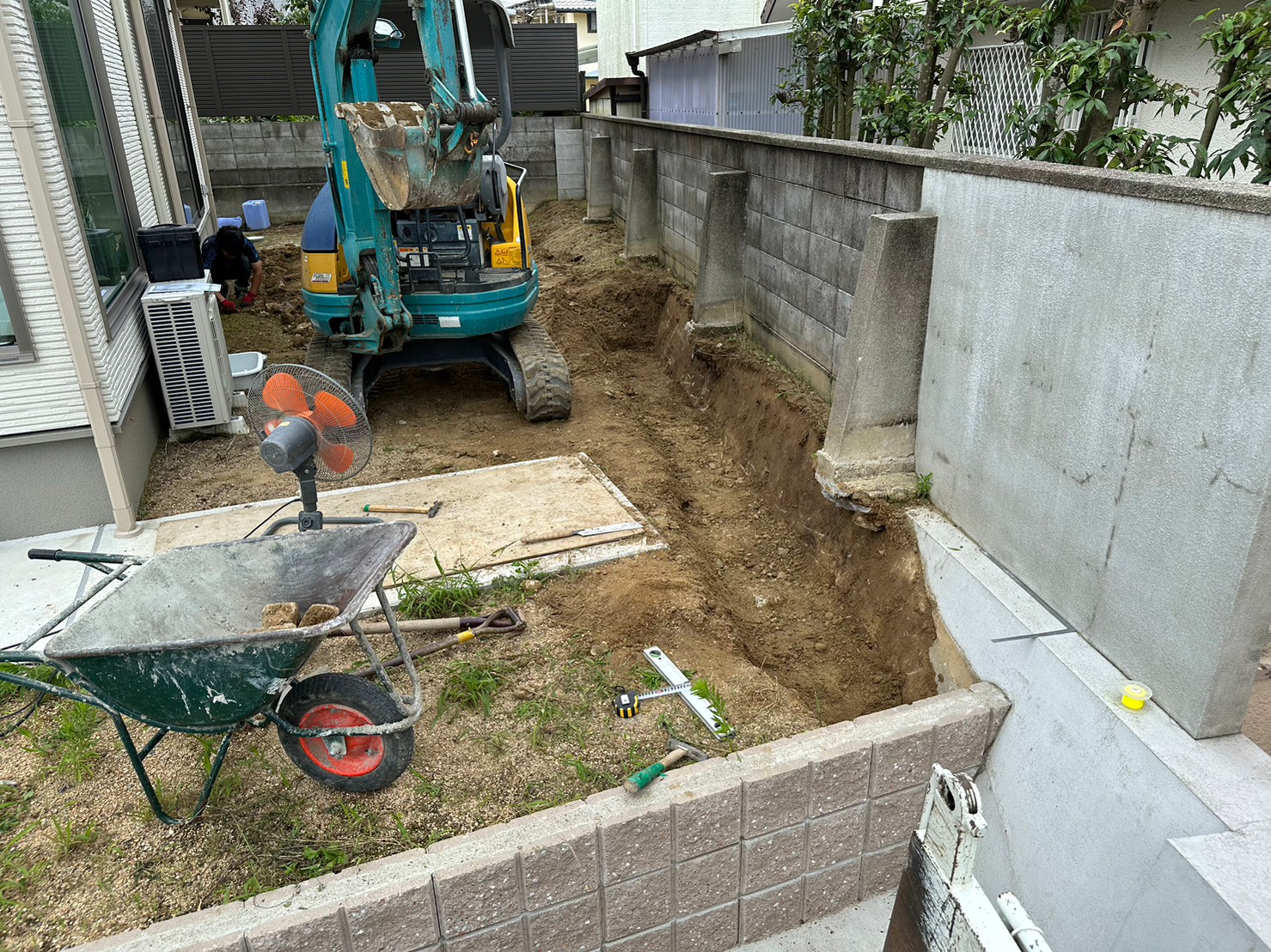 神戸市北区K様邸の施工中写真