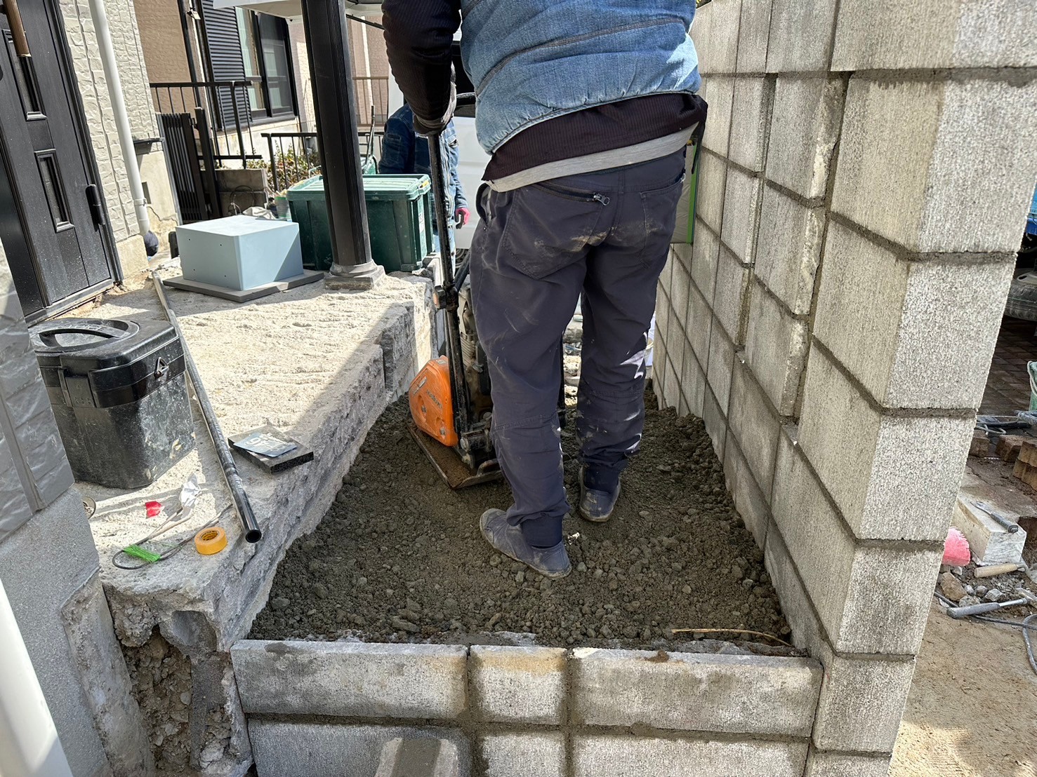 神戸市北区K様邸の施工中写真